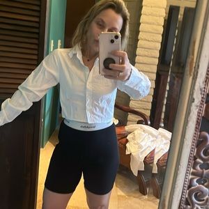 Abercrombie and Fitch like new white cropped button-down, completely adorable